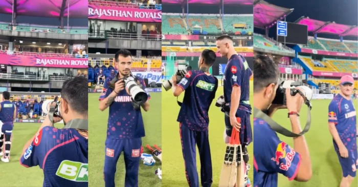 IPL 2024 [WATCH]: Yuzvendra Chahal turns photographer; teases Riyan Parag with a unique name