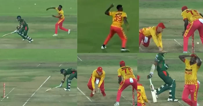WATCH: Zimbabwe miss double run-out chance in comedy of errors against Bangladesh in 4th T20I