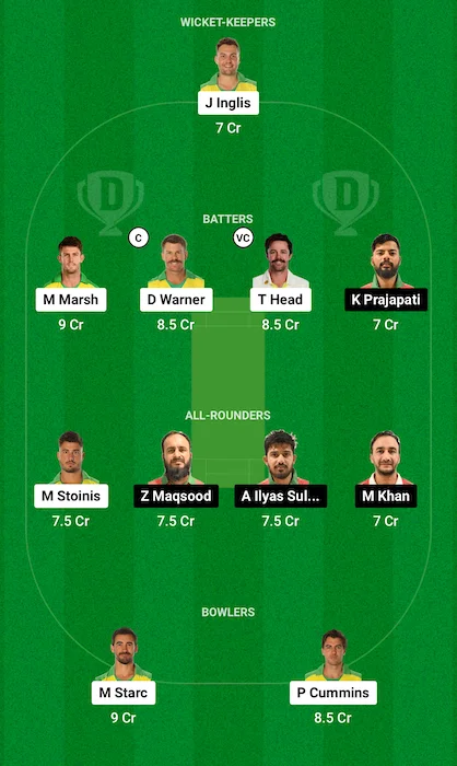 AUS vs OMN Dream11 Team for today's match (June 6)