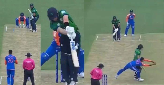 T20 World Cup 2024 [WATCH]: Axar Patel takes a stunning caught and bowled to dismiss Barry McCarthy in IND vs IRE game