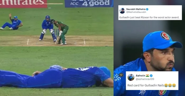 ‘Oscar level acting’: Fans react with amusement at Gulbadin Naib’s fall after Jonathan Trott tells him to slow down the AFG vs BAN game | T20 World Cup 2024