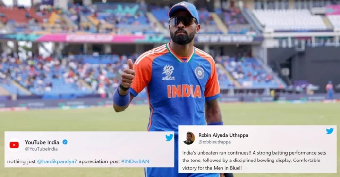 Netizens react as all-round Hardik Pandya leads India to emphatic win over Bangladesh in T20 World Cup 2024