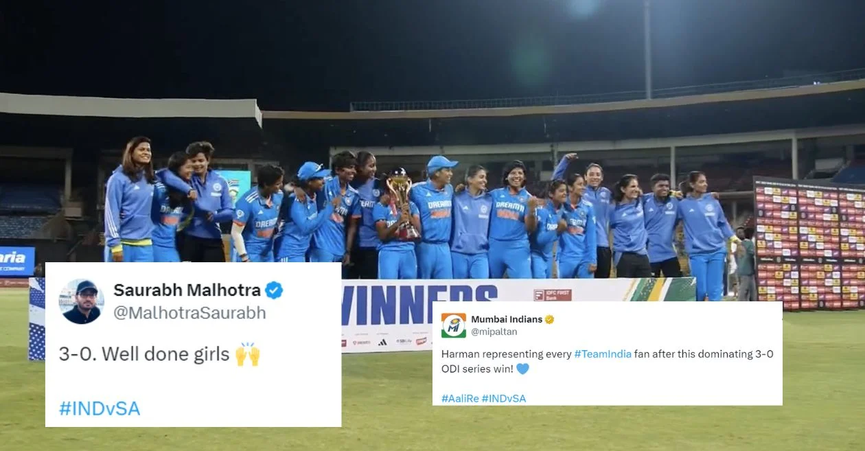 Fans celebrate as Smriti Mandhana, Deepti Sharma lead India to a whitewash over South Africa in the Women’s ODI series