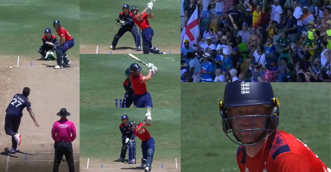 WATCH: Jos Buttler brutally hammers Harmeet Singh for five consecutive sixes in an over in USA vs ENG game | T20 World Cup 2024