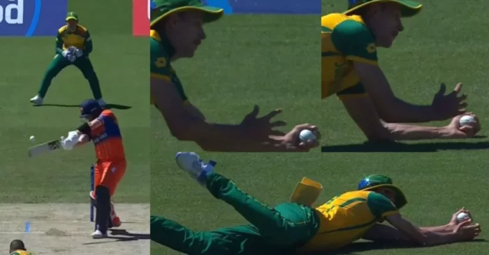 T20 World Cup 2024 [WATCH]: Marco Jansen plucks a screamer to dismiss Max Odowd in NED vs SA game