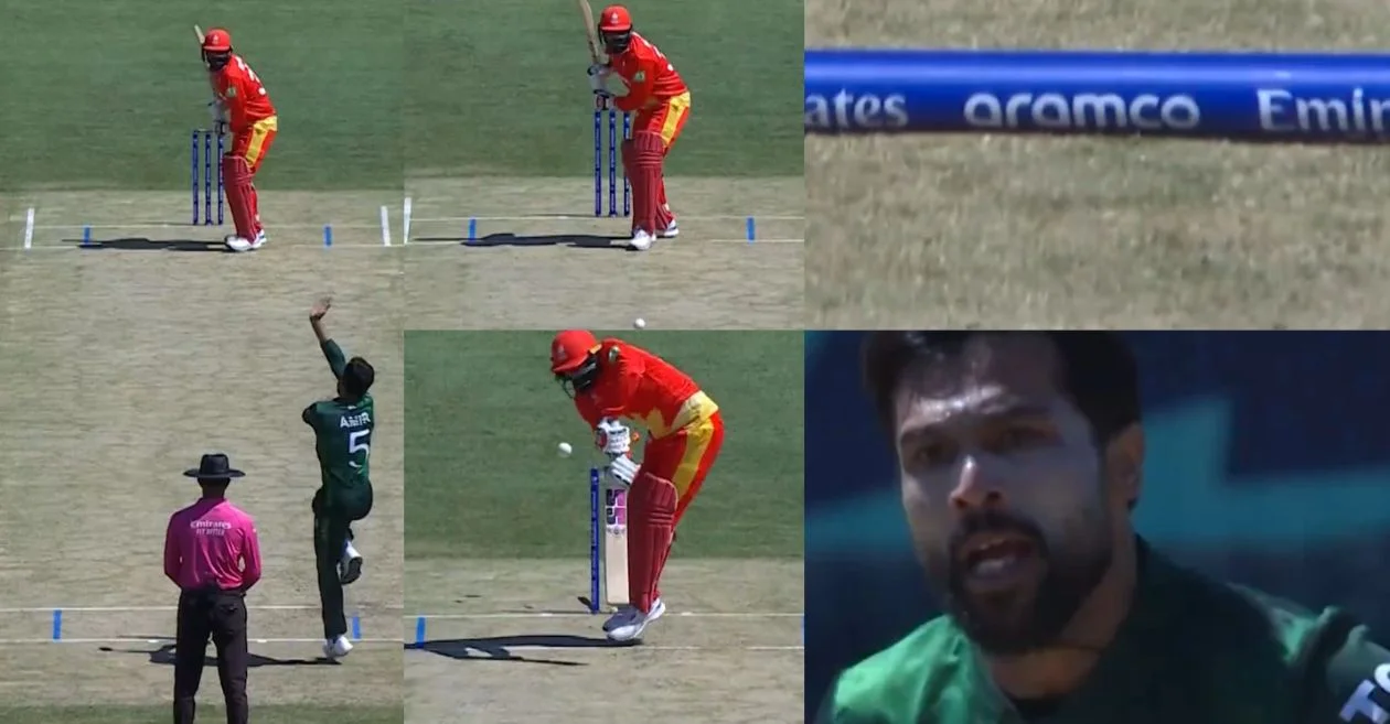 WATCH: Mohammad Amir bowls an absolute snorter to send Navneet Dhaliwal’s middle stump for a walk | PAK vs CAN, T20 World Cup 2024