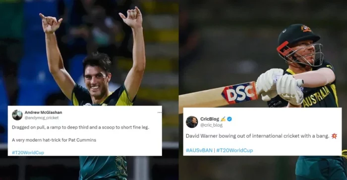 T20 World Cup 2024: Netizens react as Pat Cummins, David Warner lead Australia to a clinical win over Bangladesh in rain-affected Super 8 game