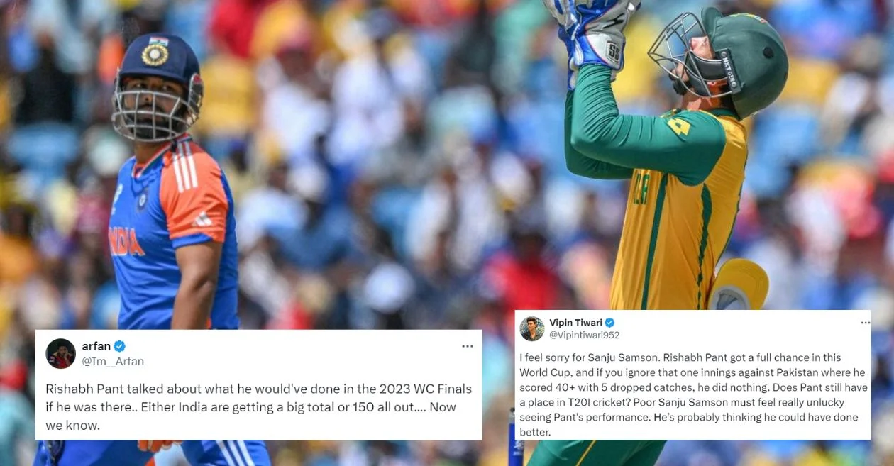 SA vs IND: Fans relentlessly troll Rishabh Pant for his disappointing batting display in the T20 World Cup 2024 final