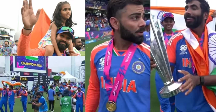 WATCH: Virat Kohli, Rohit Sharma and others take victory lap after India wins T20 World Cup 2024