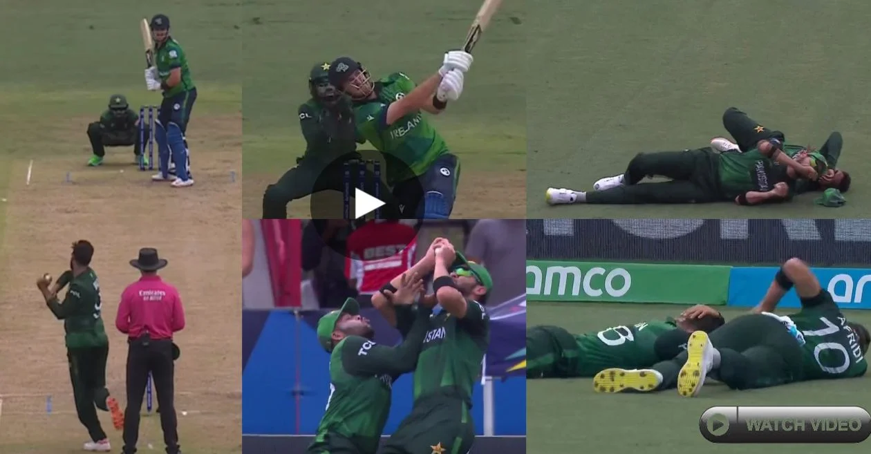 PAK vs IRE: Shaheen Afridi, Usman Khan collision during catch attempt