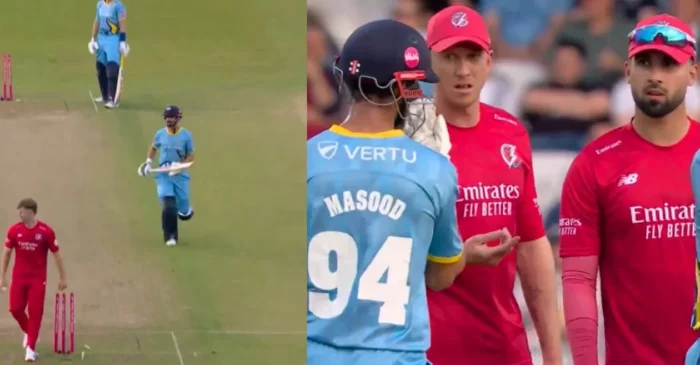 Reason why Shan Masood remains not out despite getting hit wicket and run out on the same ball in T20 Blast 2024