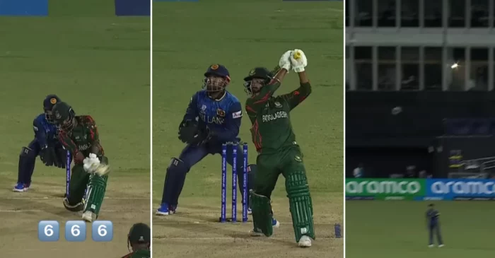 WATCH: Towhid Hridoy’s hat-trick of sixes against Wanindu Hasaranga | SL vs BAN, T20 World Cup 2024