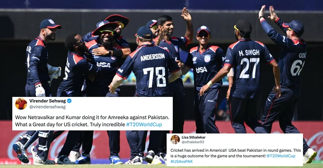 Twitter erupts as USA stuns Pakistan to record a historic win in T20 World  Cup 2024