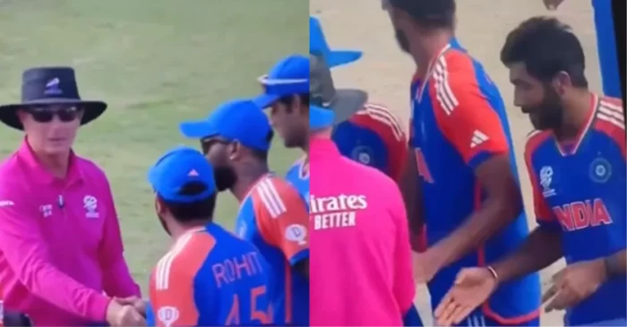 T20 World Cup 2024 [WATCH]: Jasprit Bumrah left waiting as umpire overlooks his handshake in the IND vs ENG semifinal
