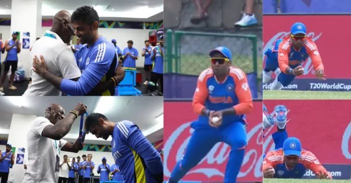 WATCH: Viv Richards presents Best Fielder Medal to Suryakumar Yadav after India’s emphatic win over Bangladesh in T20 World Cup 2024