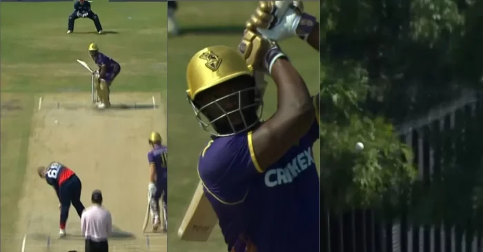 WATCH: Andre Russell delivers a decisive six during SEO vs LAKR in MLC 2024
