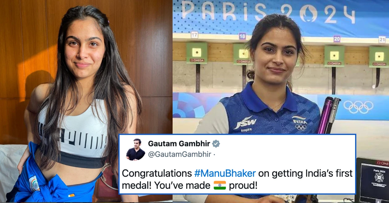 Cricket fraternity reacts to Manu Bhaker winning Bronze Medal at Paris Olympics