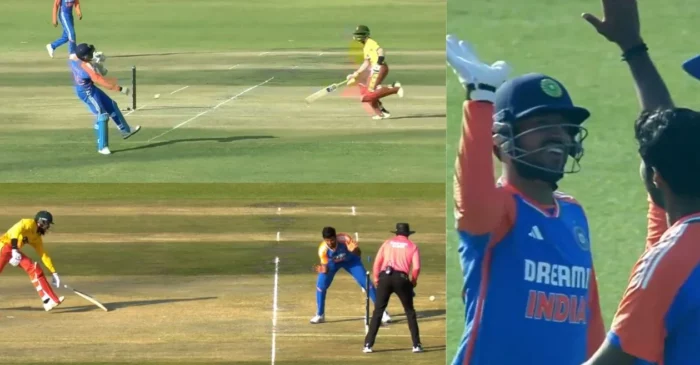 WATCH: Dhruv Jurel hits the bullseye to run out Wellington Masakadza in ZIM vs IND 2nd T20I