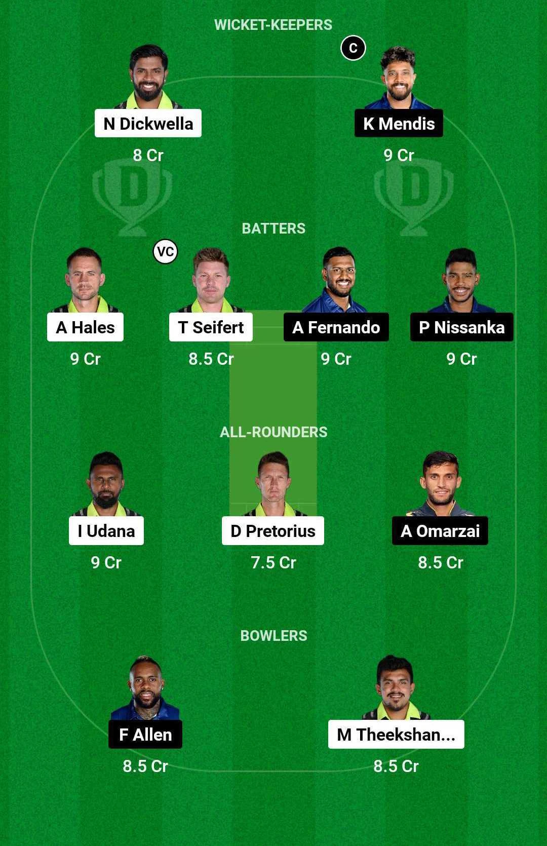 GM vs JK Dream11 Team for today's match (July 21)