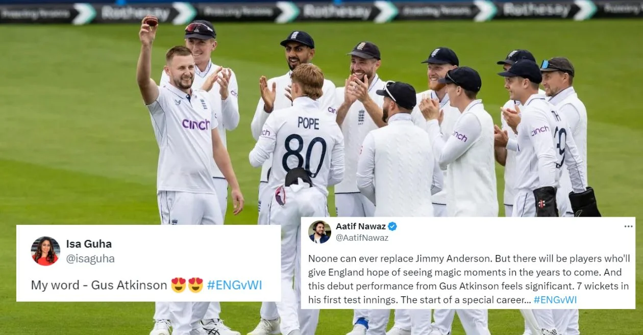 Fans react as England dominates Day 1 after Gus Atkinson rips apart West Indies on his Test debut at Lord’s