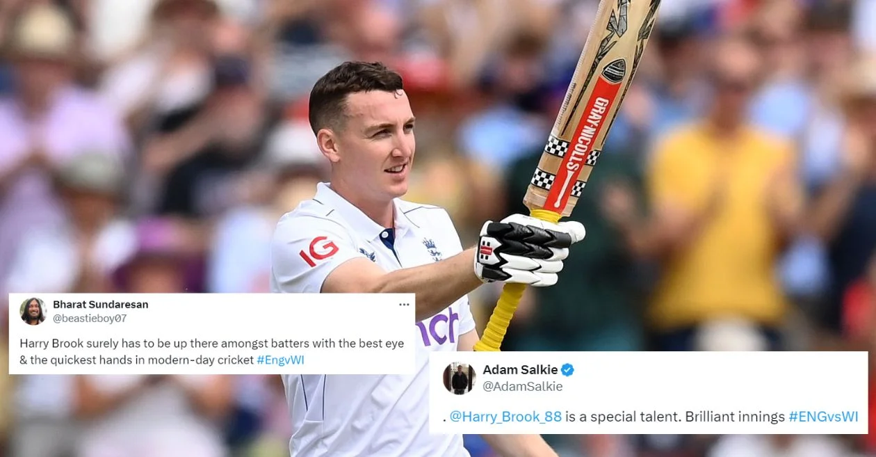 ENG vs WI: Fans erupt as Harry Brook lights up Trent Bridge with a magnificent century on Day 4 of the 2nd Test