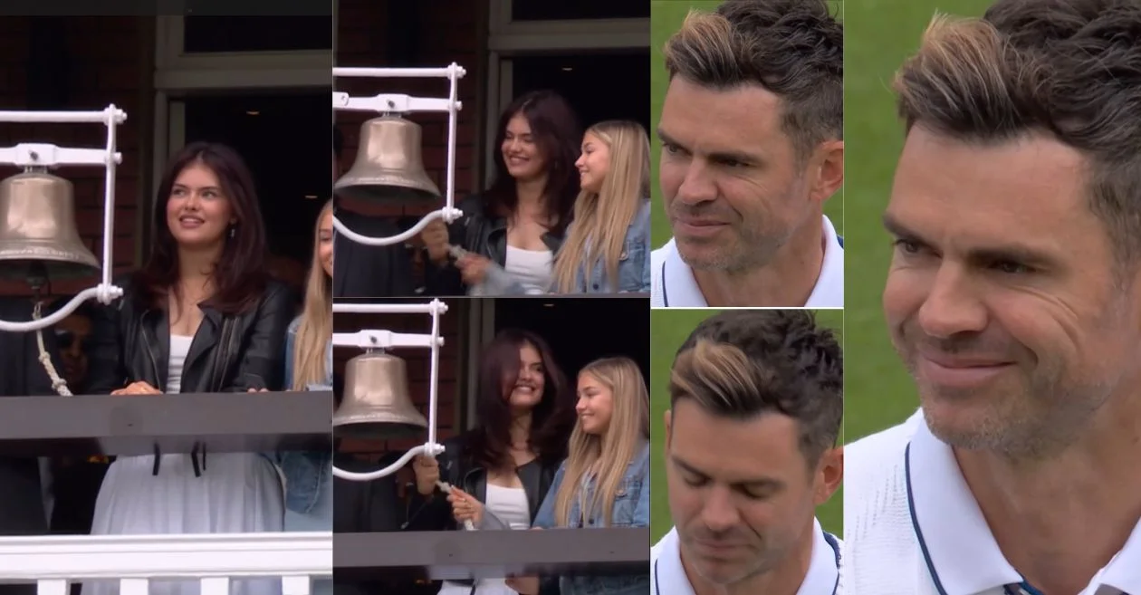 WATCH: James Anderson gets emotional as his daughters ring the bell at Lord’s in legendary pacer’s farewell Test – ENG vs WI