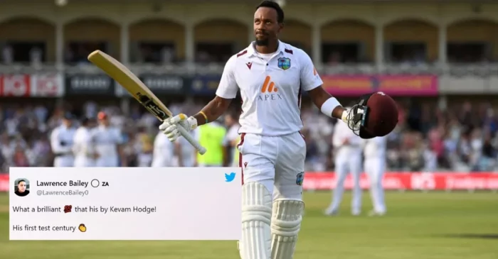 ENG vs WI: Fans laud Kavem Hodge for his sensational maiden century on Day 2 of the Trent Bridge Test