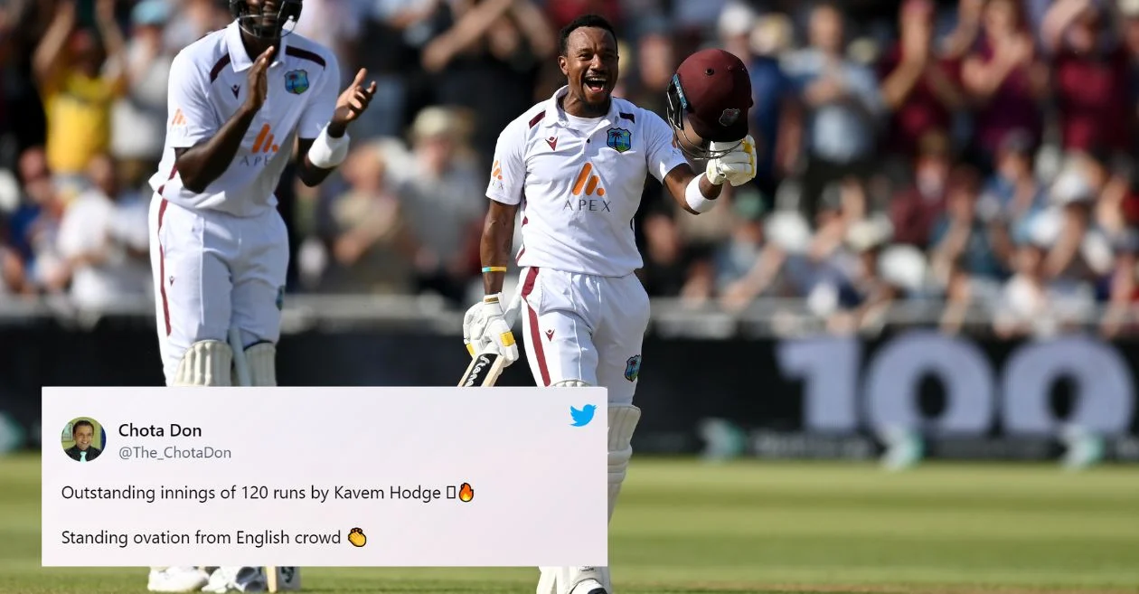 Netizens praise Kavem Hodge’s century in Trent Bridge Test Day 2