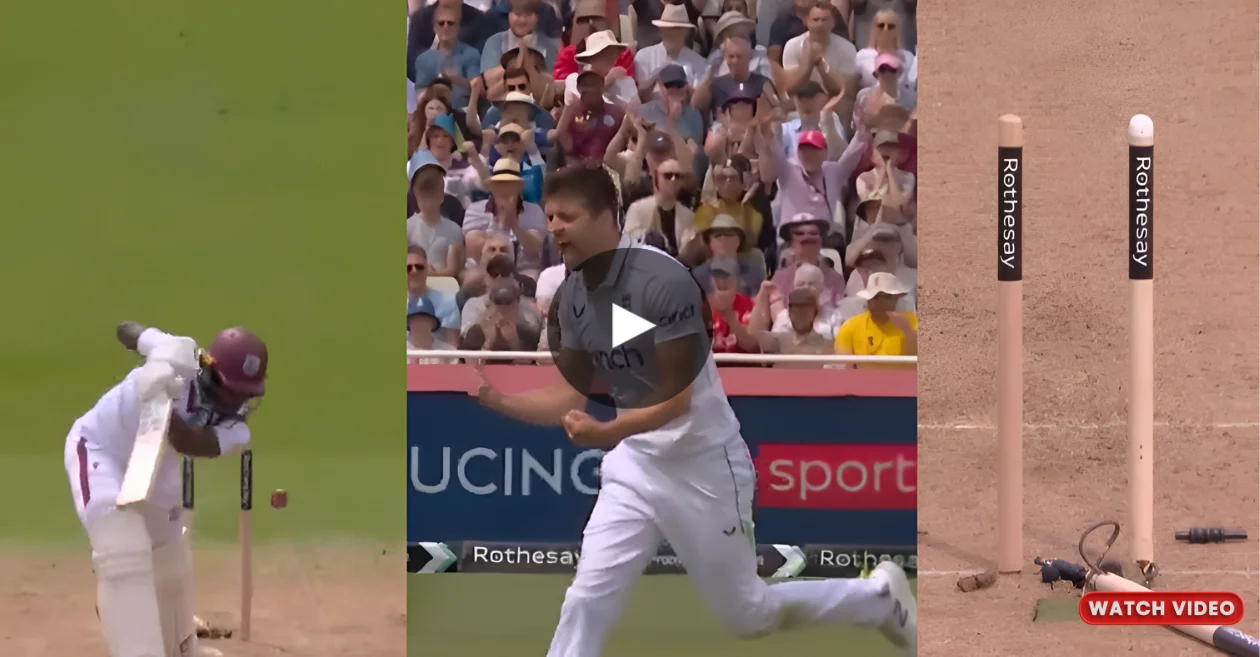 Mark Wood dismisses Kirk McKenzie with a brilliant delivery in ENG vs WI 3rd Test Day 1