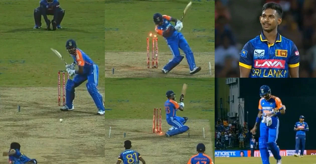 SL vs IND [WATCH]: Matheesha Pathirana takes out Hardik Pandya with a brilliant 151 kmph yorker in the 1st T20I