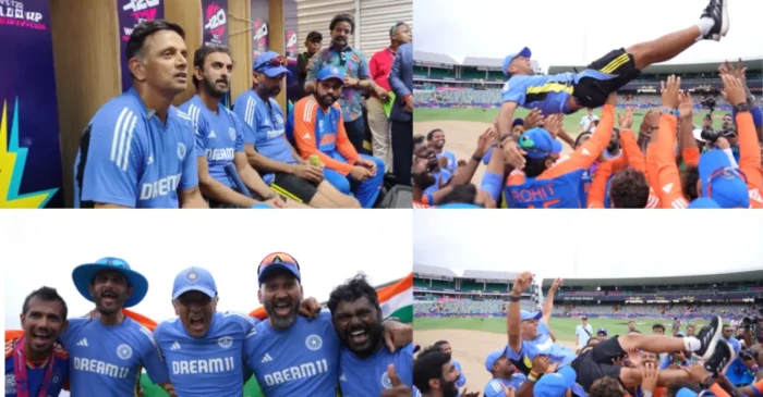 WATCH: Rahul Dravid bids emotional farewell to Team India after historic T20 World Cup win
