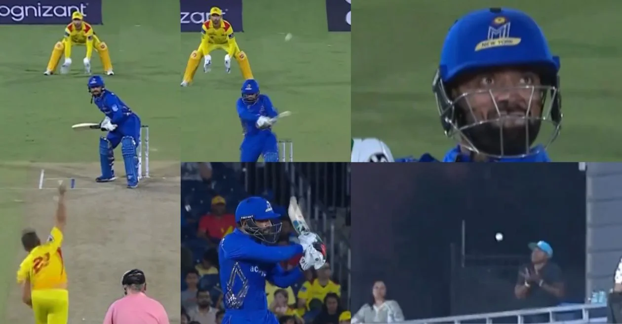 MLC 2024 [WATCH]: Rashid Khan plays a remarkable innovative shot for six in the TSK vs MINY Eliminator game