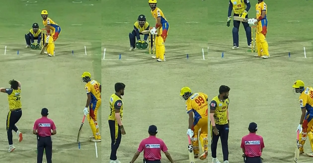 WATCH: Ravichandran Ashwin gets a warning for leaving his crease early in TNPL 2024