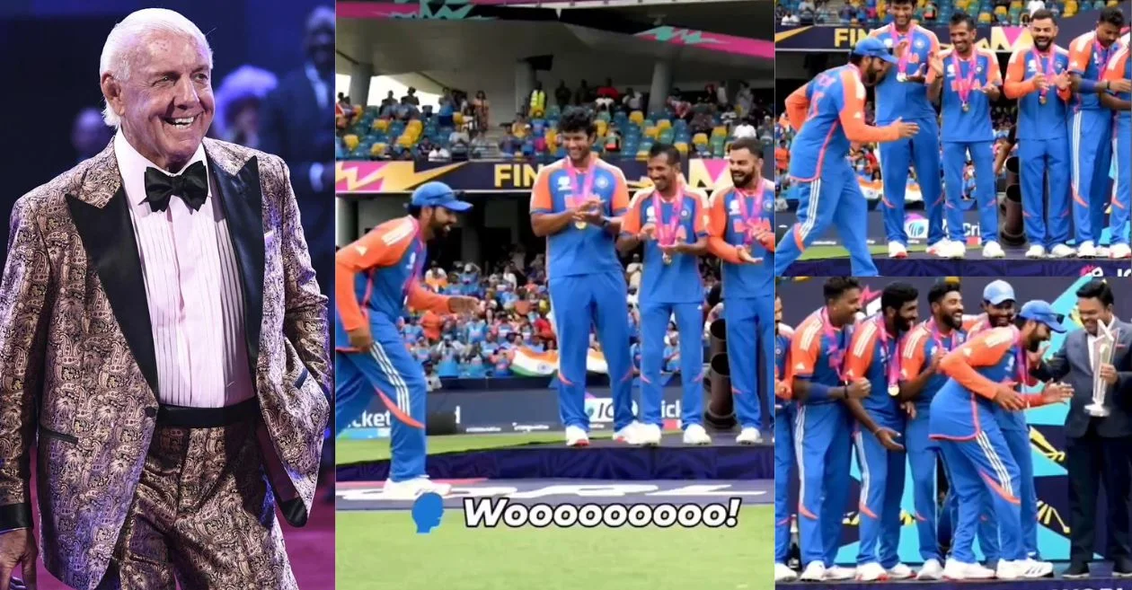 WWE legend Ric Flair reacts to Rohit Sharma's iconic 'slow walk' while  collecting the T20 World Cup trophy | Cricket Times
