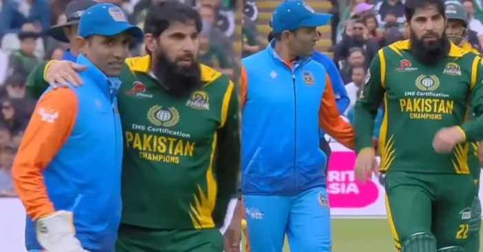 WATCH: Robin Uthappa demonstrates sportsmanship by aiding injured Misbah-ul-Haq in WCL 2024 final