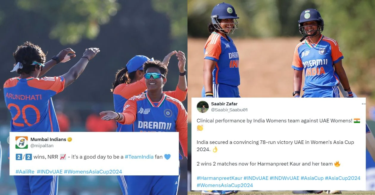 Fans celebrate as India notches a convincing win over UAE in the Women’s Asia Cup 2024