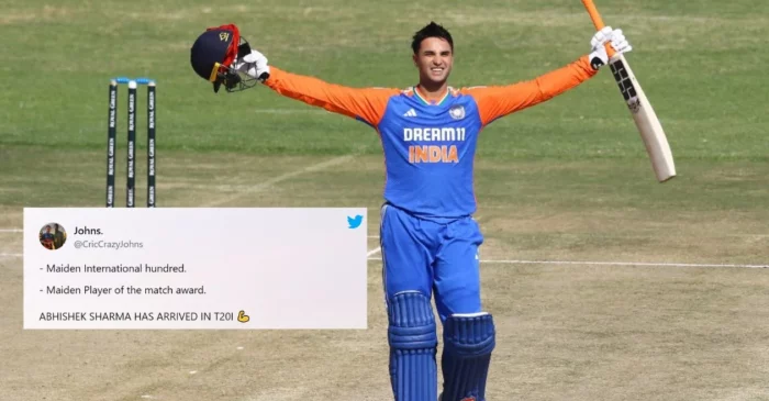 Netizens react as Abhishek Sharma’s dazzling ton powers India to thumping win over Zimbabwe in 2nd T20I