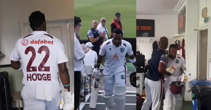 ENG vs WI [WATCH]: Kavem Hodge receives standing ovation from Nottingham crowd after maiden Test ton