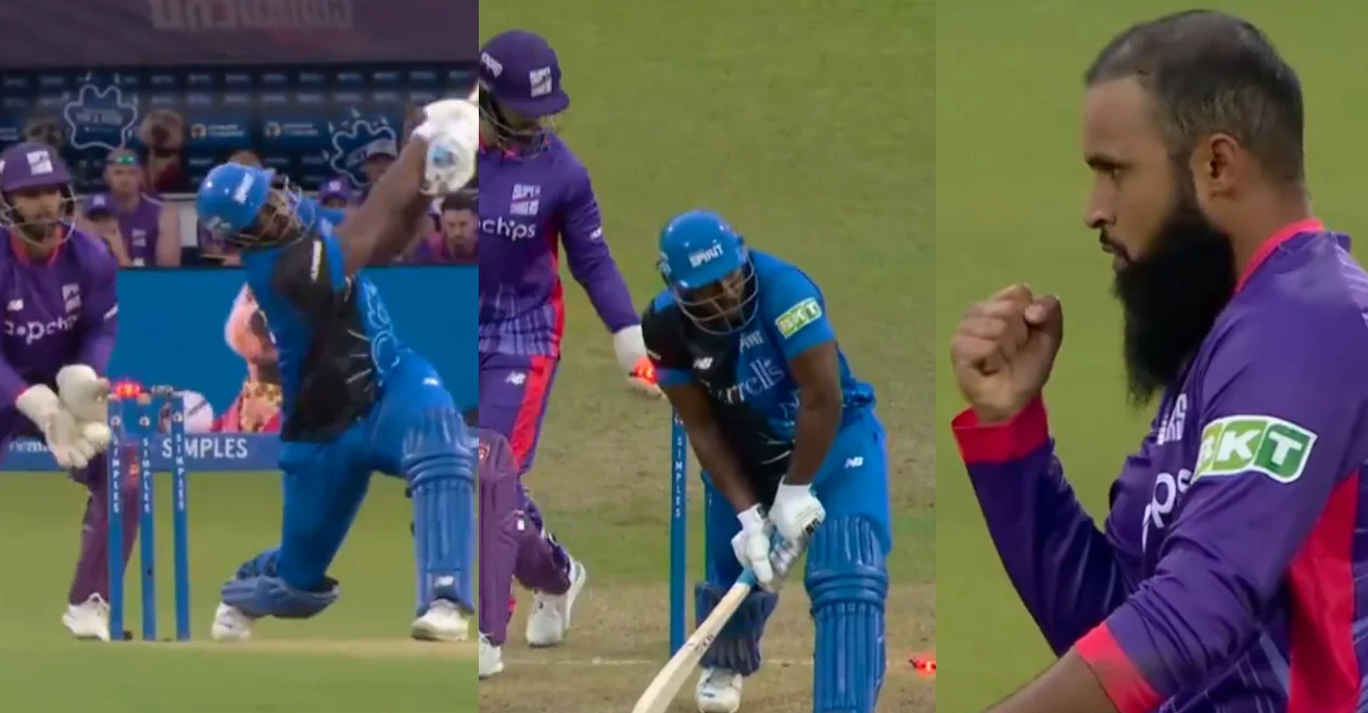 WATCH: Adil Rashid cleans up Andre Russell with a beauty in The Hundred 2024