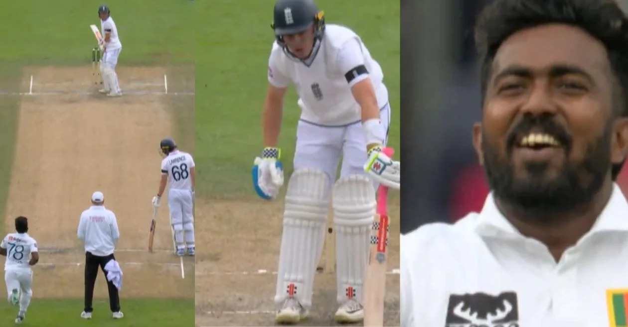 WATCH: Asitha Fernando takes down England’s captain Ollie Pope with an unplayable ball on Day 2 of ENG vs SL Test