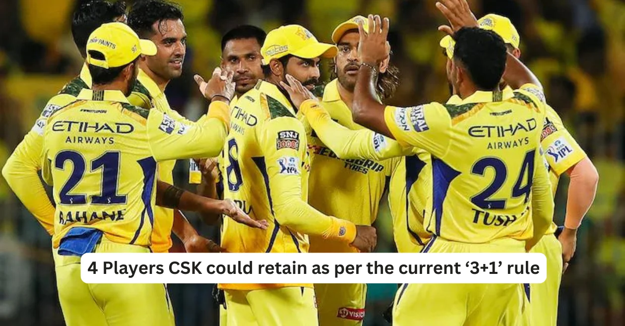 IPL 2025 Auction: 4 Players CSK can retain as per the current ‘3+1’ rule