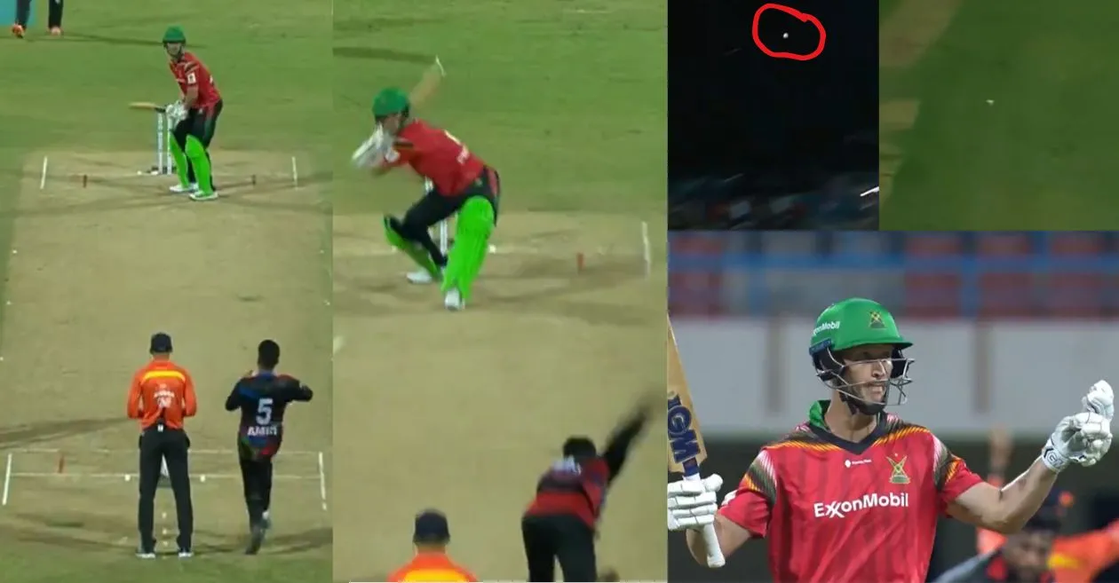 Dwaine Pretorious launches Mohammad Amir for a six to clinch a thrilling win in CPL 2024