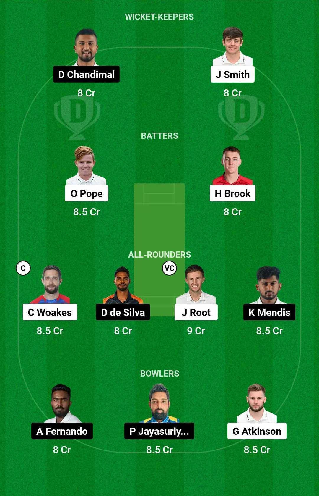 ENG vs SL Dream11 Team for today's match