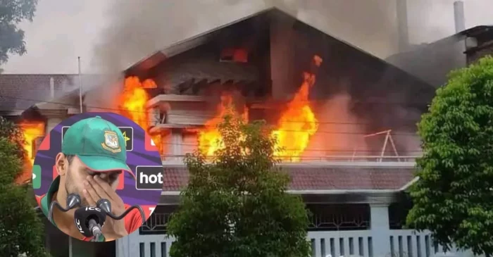 WATCH: Bangladesh star Mashrafe Mortaza’s house set on fire amid political unrest