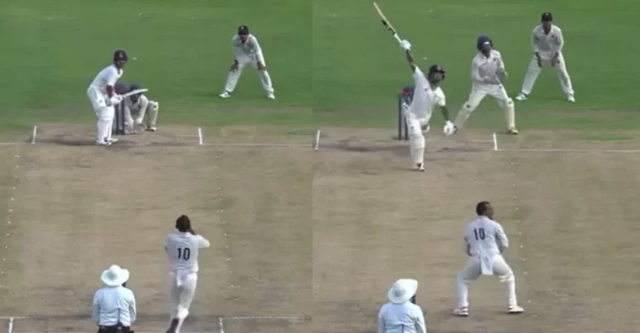 WATCH: Ishan Kishan seals his century with an audacious one-handed six in the Buchi Babu Tournament 2024