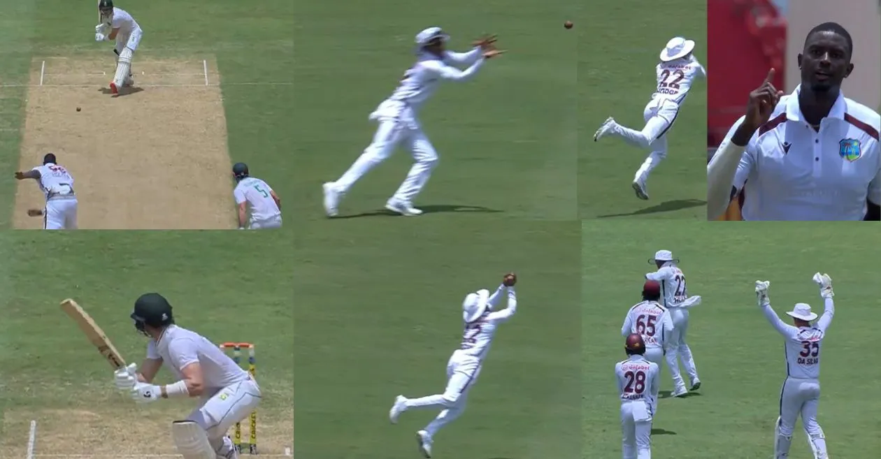 WI vs SA [WATCH]: Kavem Hodge plucks a stunning catch to dismiss Tristan Stubbs on Day 1 of the 2nd Test