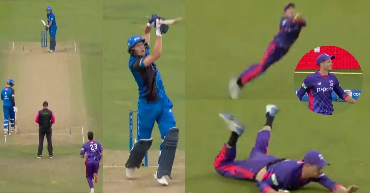 WATCH: Mitchell Santner’s sky-high spectacle dismisses Michael Pepper during The Hundred 2024