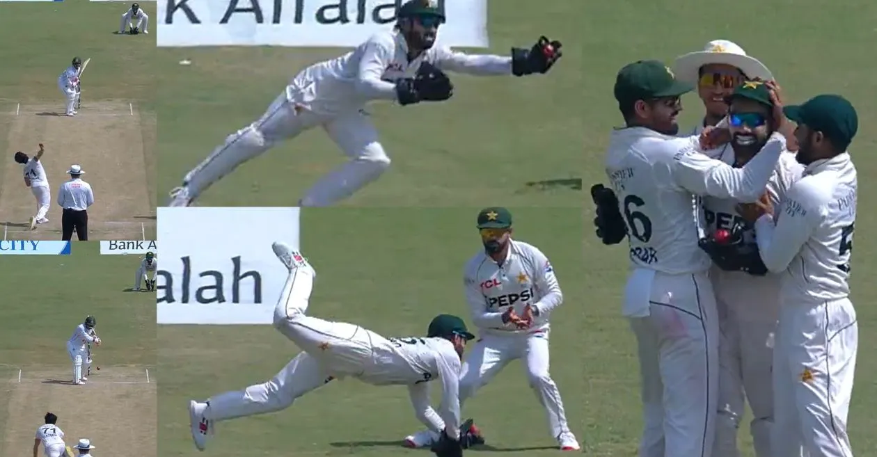 PAK vs BAN [WATCH]: Mohammad Rizwan grabs a screamer to dismiss Zakir Hasan on Day 3 of the first Test