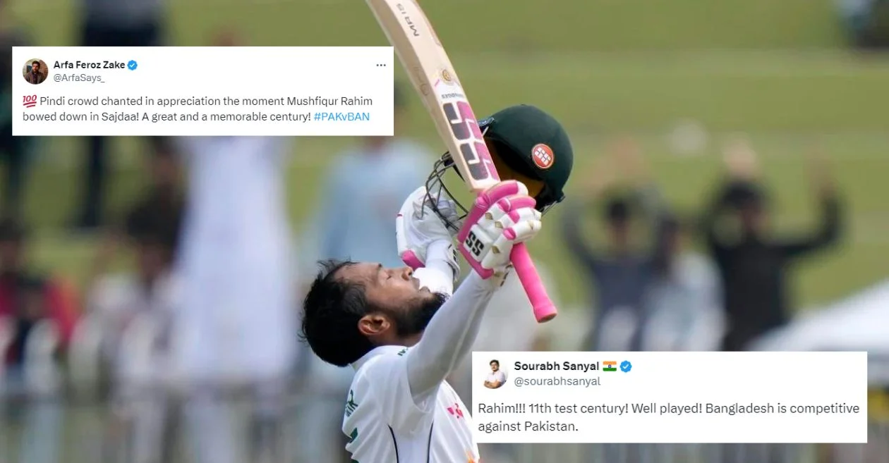 PAK vs BAN: Fans react as Mushfiqur Rahim smashes his maiden Test century against Pakistan on Day 4 of 1st Test