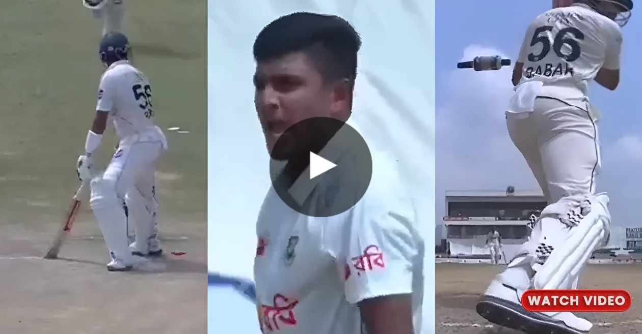 PAK vs BAN (WATCH): Nahid Rana dismisses Babar Azam with his epic throw on Day 5 of the first Test